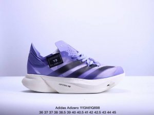 公司级Y-3 Adidas Adizero Adios Pro 3.0 马拉松飞线贾卡轻质透气休闲运动跑步鞋 采用双层透气网纱 Flywire动态飞线绑缚鞋面材