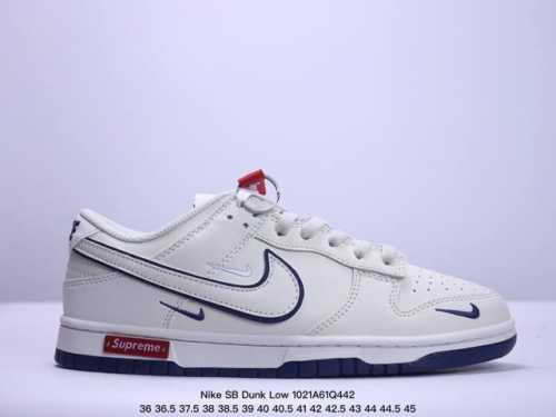 Nike 耐克 原楦原纸版开发，采用移膜皮革材质鞋面，正确EVA发泡缓震中底组合RB橡胶外底耐克Nike SB Dunk Low Pro QS扣篮系列低帮休闲运