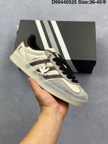公司级Adidas Originals Gazelle Indoor Diy 定制 系列 阿迪达斯 三叶草绅士德训足球风百搭低帮休闲运动板鞋 原装头层材料 用料