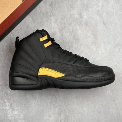本地340 核心私 air Jordan Aj12 Retro 黑金 高帮休闲运动篮球鞋 原楦原纸板开发 原汁原味12代鞋型 进口原厂皮料 原厂碳板 原装材料