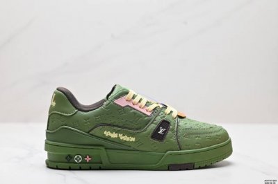 公司级全新lv路易威登louis Vuitton Trainer Sneaker Low休闲运动文化百搭板鞋 Id:Jkd170-Qdz