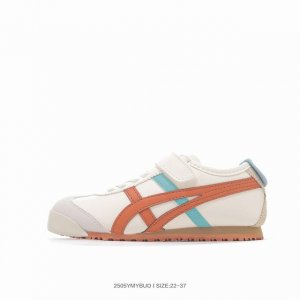 新工厂p asics 亚瑟士 童鞋日产经典老牌-鬼塚虎 Onitsuka Tiger Mexico 复古经典百搭休闲跑鞋 C4D4L 码数 22 23 24 2