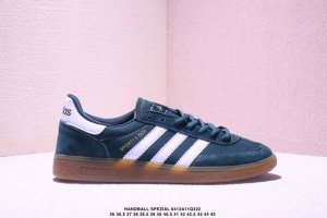 Sporty & Rich X Adidas Originals Handball Spezial Dark Green 柔软舒适 防滑耐磨 低帮 板鞋 男女同