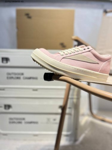 rick Owens 复古百搭 时尚 舒适透气 耐磨 休闲鞋 市售最高版本 Rick Owens 瑞克 欧文斯 粗鞋带 低帮高街休闲运动板鞋 原鞋开发 独家私模