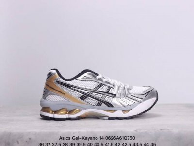 亚瑟士 Asics Gel-Kayano 14 公司级版本运动休闲透气专业缓震慢跑鞋。采用工程弹性双层再生网格密度鞋面材质，后跟3D可视gel缓震乳胶物料，升级