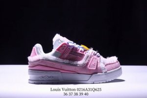 真标全新Lv路易威登Louis Vuitton Trainer Sneaker Low休闲运动文化百搭板鞋 Xm0216Q625