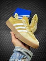 B 公司级Adidas Originals Gazelle Indoor 三叶草休闲防滑耐磨低帮板鞋 鞋头出色设计 塑就出众贴合感 稳固的后跟贴合足部曲线设计