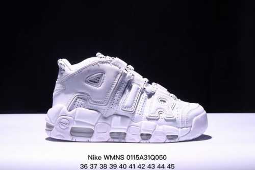 真标耐克Nike Wmns Air More Uptempo Gs Barely Green 皮蓬初代系列经典高街百搭休闲运动文化篮球鞋美国队配色 货号:921