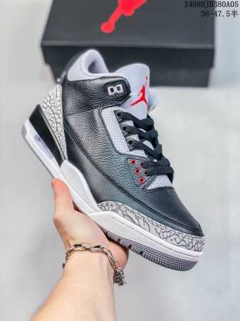 air Jordan 3 Retro Black Cat 黑猫 Aj3 乔丹3代 Aj3 乔3 黑猫 乔丹篮球鞋系列 以飞人 Black Cat 绰号为配色灵感 - 点击图像关闭