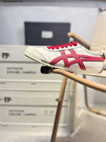 Onitsuka Tiger Mexico 66 蛇年限定-米白红 鬼冢虎 墨西哥升级版系列低帮复古经典虎爪百搭休闲皮革慢跑鞋1183C391 Qq770030