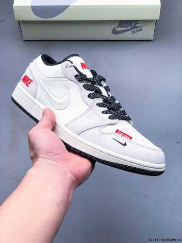 公司级头层！耐克Nike Air Jordan 1 Low Aj1乔1 倒勾低帮潮流缓运动休闲板鞋。Aj1 低帮拼接 完美版型真头层牛皮# 内置缓震气垫 原鞋开