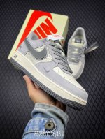 Nk Air Force 1'07 Low 斯图西联名-猪八灰勾 空军一号 低帮休闲板鞋 Xz3318-066 #原楦头原纸板 原装鞋盒 定制五金配件 内置全掌