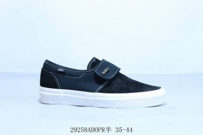万斯 联名 Fear Of Fog X Vans Slip-On 47 V Dx Fog高街黑白懒人魔术贴一脚蹬帆布鞋 29258Adopr半 35-44