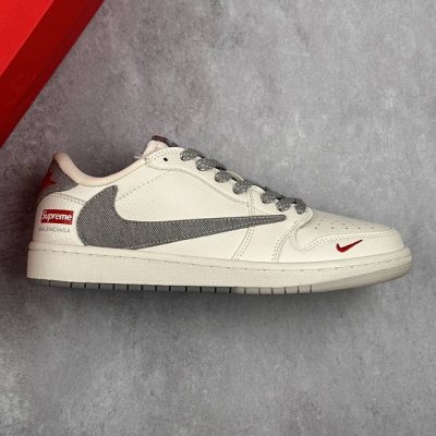 本地 核心私 Travis Scott X Fragment Design X Air Jordan 1 Low Og Sp Aj1 乔1 Supreme联名-