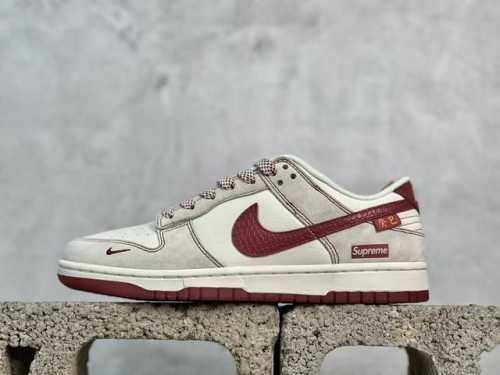 放店私 Nk Sb Dunk Low Supreme联名蛇年限定 蛇纹红勾 周年高端定制 低帮休闲板鞋 Hh7518-029 #定制鞋盒 大厂纯原品质出货 超高