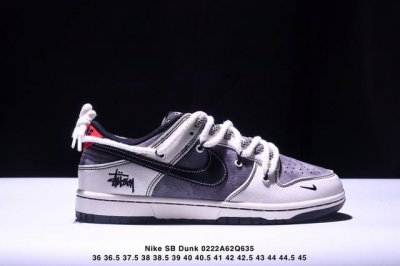 340 海外爆款限量发售！公司级 Nike Sb Dunk Low“斯图西联名——米灰黑勾” 周年高端定制 低帮休闲板鞋 定制鞋盒 大厂纯原品质出货 超高清洁度