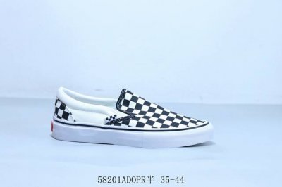 万斯 Vans X 黑白棋盘格一脚蹬懒人拖 58201Adopr半 35-44