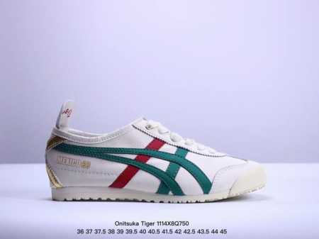 Onitsuka Tiger Mexico 66 阿斯克斯 鬼冢虎 低帮 男女同款 减震支撑低邦运动休闲鞋 这款鞋由皮革制成，具有鞋跟交叉加固设计，可提供更高的 - 点击图像关闭