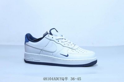 耐克 Nike Air Force 1 Af1耐克 低帮 空军一号休闲板鞋 白蓝 货号 Hm9483-001 48104Aduyq半 36-45