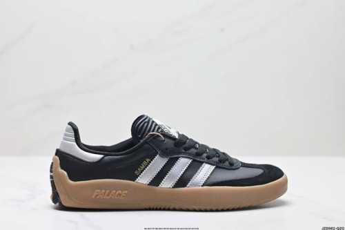 公司级Palace Xadidas Originals Samba Puig潮流休闲轻便耐磨防滑低帮板鞋男女同款 绿色 外观设计：这款板鞋采用了黑色和白色的搭配