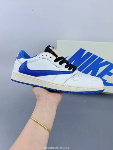 真标Aj1倒勾Travis Scott X Air Jordan 1 ” Reverse Mocha “ Aj1乔1 Ts 闪电 联名倒钩 低帮文化篮球鞋 Si
