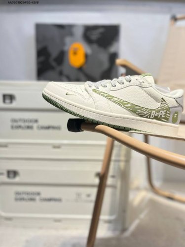 公司级头层皮乔丹Air Jordan 1 Low Aj1低帮系列篮球鞋 官方同步配色 原装级产物 #拒绝公底 立体鞋型 细节完美 高清洁度Hs8068 Aa76