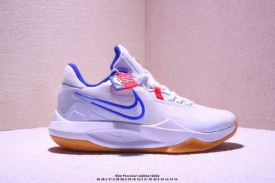 170 Nike Precision 6 潮流时尚 低帮 篮球鞋 白色 货号: Hv1796-141 编码:Xsd127330 size：36-46（带半码）