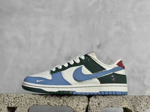 nk Sb Dunk Low 巴黎奥运限定-蓝绿拼接 高端定制 低帮休闲板鞋 Jh8310-952 #吉祥物形象是基于法国传统弗里吉亚帽拟人化设计的，灵感来源于