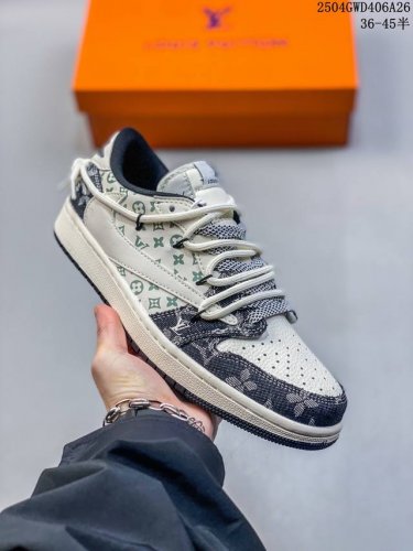 海外爆款限量发售！Travis Scott X Fragment Design X Jordan Air Jordan 1 Low Og Sp “Lv联名 黑牛