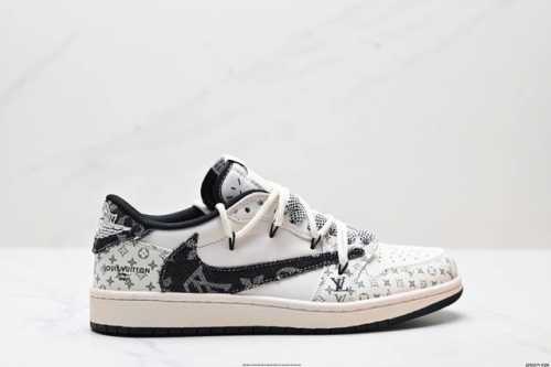 公司级Nike Air Jordan 1 X Travis Scott Aj1倒勾 乔一倒钩 Diy 定制 耐克 低帮文化篮球鞋 完美品质出货 细节如图所示 鞋