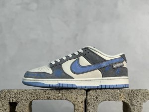 放店私 Nk Sb Dunk Low 克罗心联名 灰白蓝勾 周年高端定制 低帮休闲板鞋 Kk1333-027 #定制鞋盒 大厂纯原品质出货 超高清洁度 皮料切割