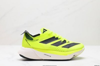 公司级adidas Adizero Adios Pro 3马拉松飞线贾卡轻质透气休闲运动跑步鞋 采用双层透气网纱 Flywire动态飞线绑缚鞋面材质 内置zoo