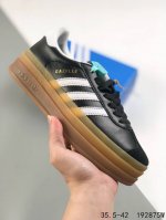 真标带半码！ Adidas阿迪达斯gazelle Bold耐磨三层鞋底厚底增高 低帮休闲运动板鞋 Id：192875W
