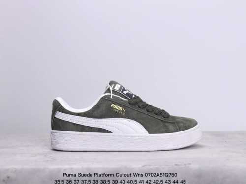 Puma Suede Platform Cutout Wns 彪马 低帮 黑色 标贴运动鞋鞋款复刻，重温足球文化风潮；近日puma将经典鞋款palermo重新带