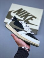 今日福利款 C版 Travis Scott X Air Jordan 1 Low Aj1低帮 倒勾 乔丹一代经典低帮文化百搭休闲运动篮球鞋 货号:Dz4137-