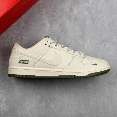 本地 核心私 Nk Sb Dunk Low Supreme联名-经典米绿 周年高端定制 低帮休闲板鞋 #定制鞋盒 大厂纯原品质出货 超高清洁度 皮料切割干净无任