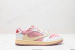 真标Nike AJ1倒勾Travis Scott x Air Jordan 1 Reverse Mocha AJ1乔1 联名倒钩 低帮文化篮球鞋 完美品质出货