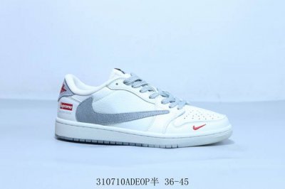 乔丹Air Jordan 1 Low Aj1 乔1低帮复古文化休闲运动篮球鞋倒勾 联名 310710Adeop半 36-45