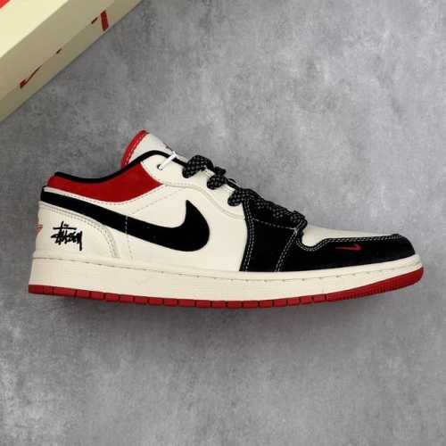 本地 核心私 Nike Air Jordan 1 Low X 斯图西联名 Aj1乔1低帮休闲板鞋 市场唯一独家头层皮打造 原鞋原档案开发 原厂皮料 原档冲孔鞋头