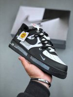 Nike Air Force 1 Low 07 黑白小钩绑带 笑脸贴布原楦头原纸板 打造纯正低帮空军版型专注外贸渠道 全掌内置蜂窝气垫 原盒配件 原厂中底钢印、