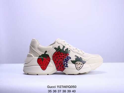 公司级gucci Rhyton Vintage Trainer Sneaker 古驰老爹鞋 5D皮革角状复古慢跑鞋 #全套专柜包装物及配件 右脚鞋舌和外盒标嵌入
