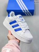 Adidas Originals Superstar Xlg 增高厚底 渠道正品订单 诠释市场最高工艺水平 贝壳头经典小白板鞋 专柜上架同步配色 全鞋进口头层皮