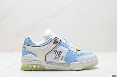 真标全新Lv路易威登Louis Vuitton Trainer Sneaker Low休闲运动文化百搭板鞋 尺码:40-45 Id:Jed129-Zjj