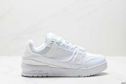 真标全新Lv路易威登Louis Vuitton Trainer Sneaker Low休闲运动文化百搭板鞋 尺码:40-45 Id:Jjf129-Kjs