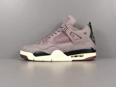渠道优势，支持代发！ Og版：乔4 酒红色 A Ma Maniere X Air Jordan 4 Retro ＂Violet Ore＂潮流复古篮球鞋 男女同款