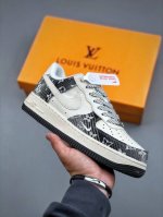nike Air Force 1 Low 07 X Louis Vuitton 黑白牛仔满天星原楦头原纸板 打造纯正低帮空军版型专注外贸渠道 全掌内置蜂窝气垫