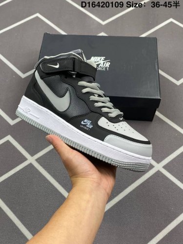 290 耐克Air Force 1 Mid Lv8 Utility“Shadow Grey” “影子灰” 空军一号中帮 影子灰板鞋 侧面Logo3M反光 全身光