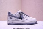 海外限量发售！公司级Nike Air Force 1 '07 Low “Supreme联名 双色灰抽绳”空军一号 低帮 运动鞋 休闲鞋 折边针车 工艺难度大 原