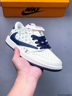 220 公司级头层！耐克Nike Air Jordan 1 Low Aj1乔1 倒勾低帮潮流缓运动休闲板鞋。Aj1 低帮拼接 完美版型真头层牛皮# 内置缓震气垫