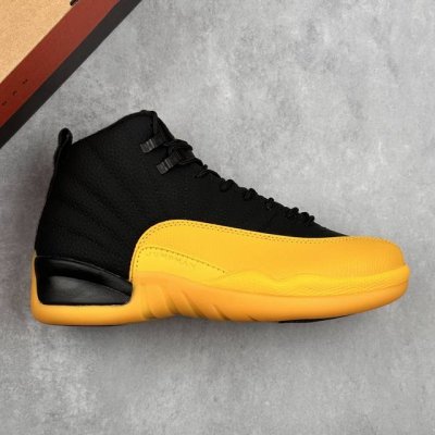 本地340 核心私 air Jordan Aj12 Retro 黑黄 高帮休闲运动篮球鞋 原楦原纸板开发 原汁原味12代鞋型 进口原厂皮料 原厂碳板 原装材料